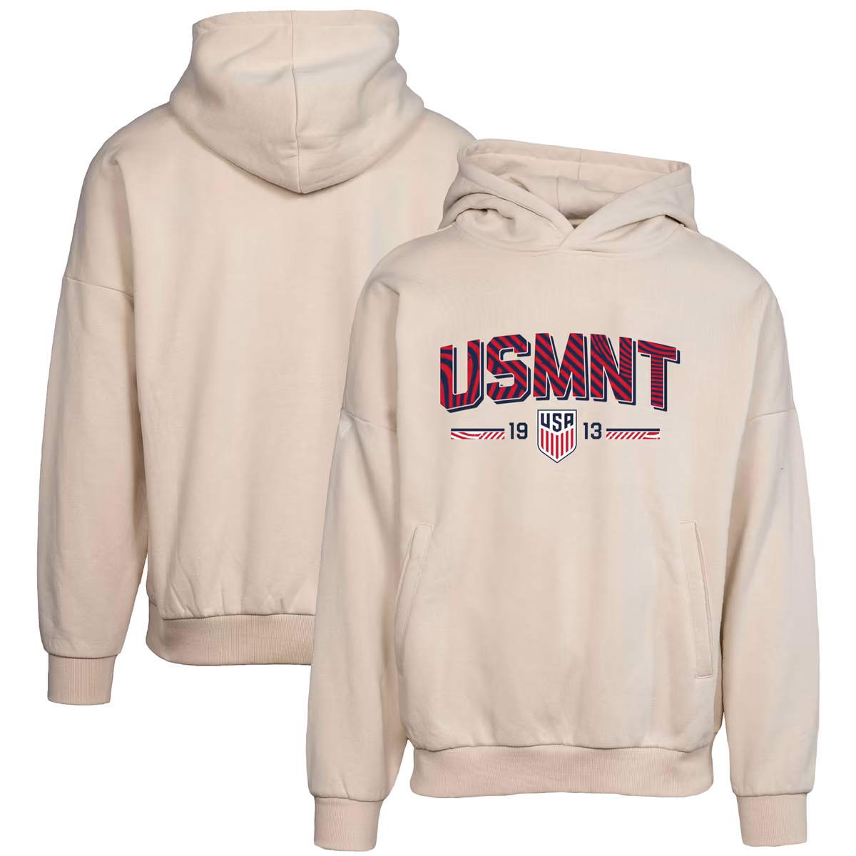 Men's Levelwear Tan USMNT Contact Strike Fast Pullover Hoodie 3 Men's Levelwear Tan USMNT Contact Strike Fast Pullover Hoodie