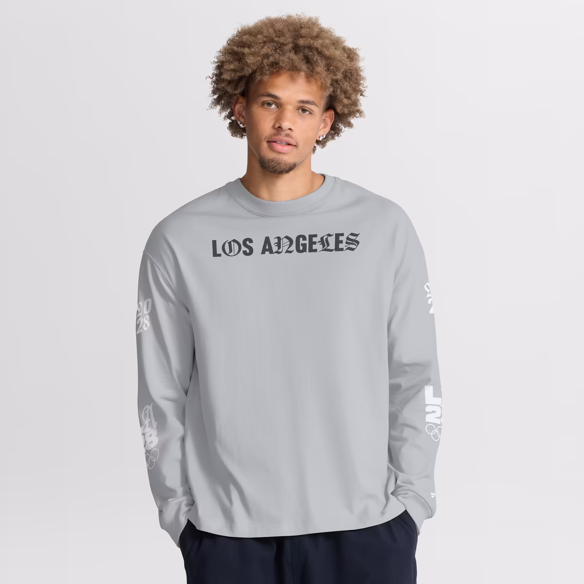 Men's Fanatics Gray LA28 Summer Olympics Oversized Type Play Long Sleeve T-Shirt 6 Men's Fanatics Gray LA28 Summer Olympics Oversized Type Play Long Sleeve T-Shirt