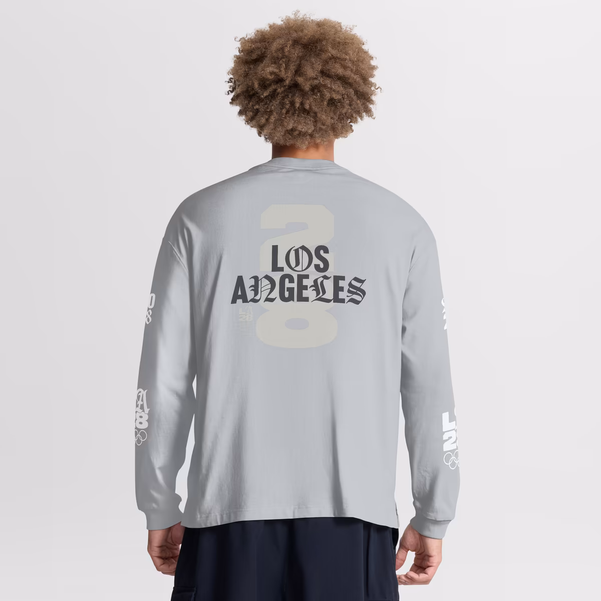 Men's Fanatics Gray LA28 Summer Olympics Oversized Type Play Long Sleeve T-Shirt 2 Men's Fanatics Gray LA28 Summer Olympics Oversized Type Play Long Sleeve T-Shirt