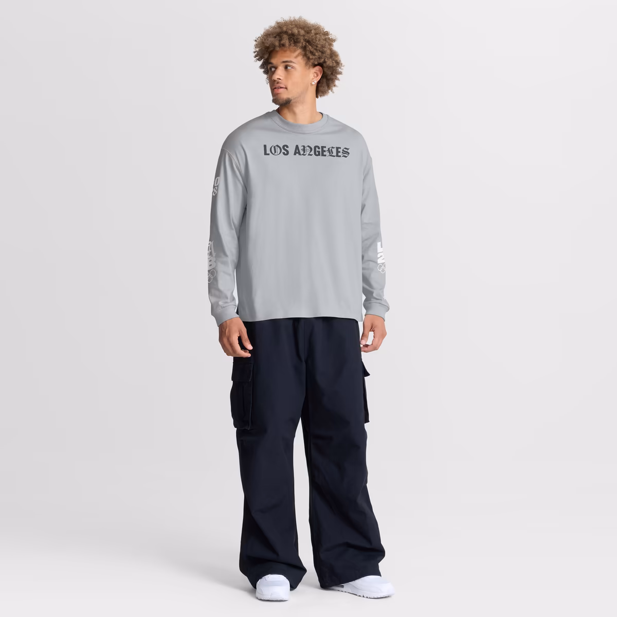 Men's Fanatics Gray LA28 Summer Olympics Oversized Type Play Long Sleeve T-Shirt 3 Men's Fanatics Gray LA28 Summer Olympics Oversized Type Play Long Sleeve T-Shirt