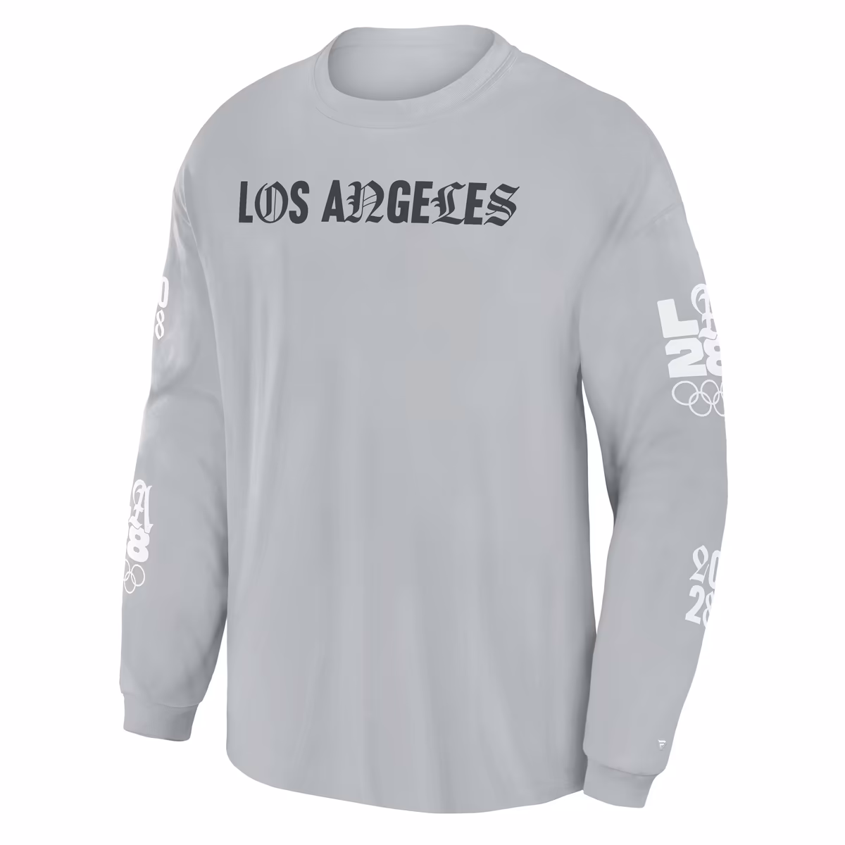 Men's Fanatics Gray LA28 Summer Olympics Oversized Type Play Long Sleeve T-Shirt 4 Men's Fanatics Gray LA28 Summer Olympics Oversized Type Play Long Sleeve T-Shirt