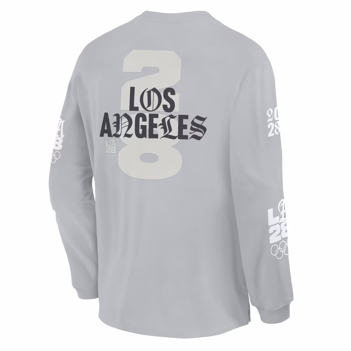 Men's Fanatics Gray LA28 Summer Olympics Oversized Type Play Long Sleeve T-Shirt 5 Men's Fanatics Gray LA28 Summer Olympics Oversized Type Play Long Sleeve T-Shirt