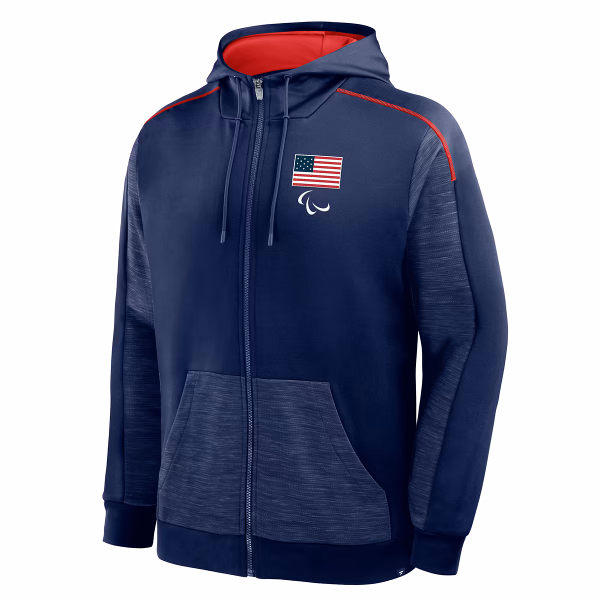 Men's Fanatics Navy U.S. Paralympics Defender Full-Zip Hoodie 2 Men's Fanatics Navy U.S. Paralympics Defender Full-Zip Hoodie