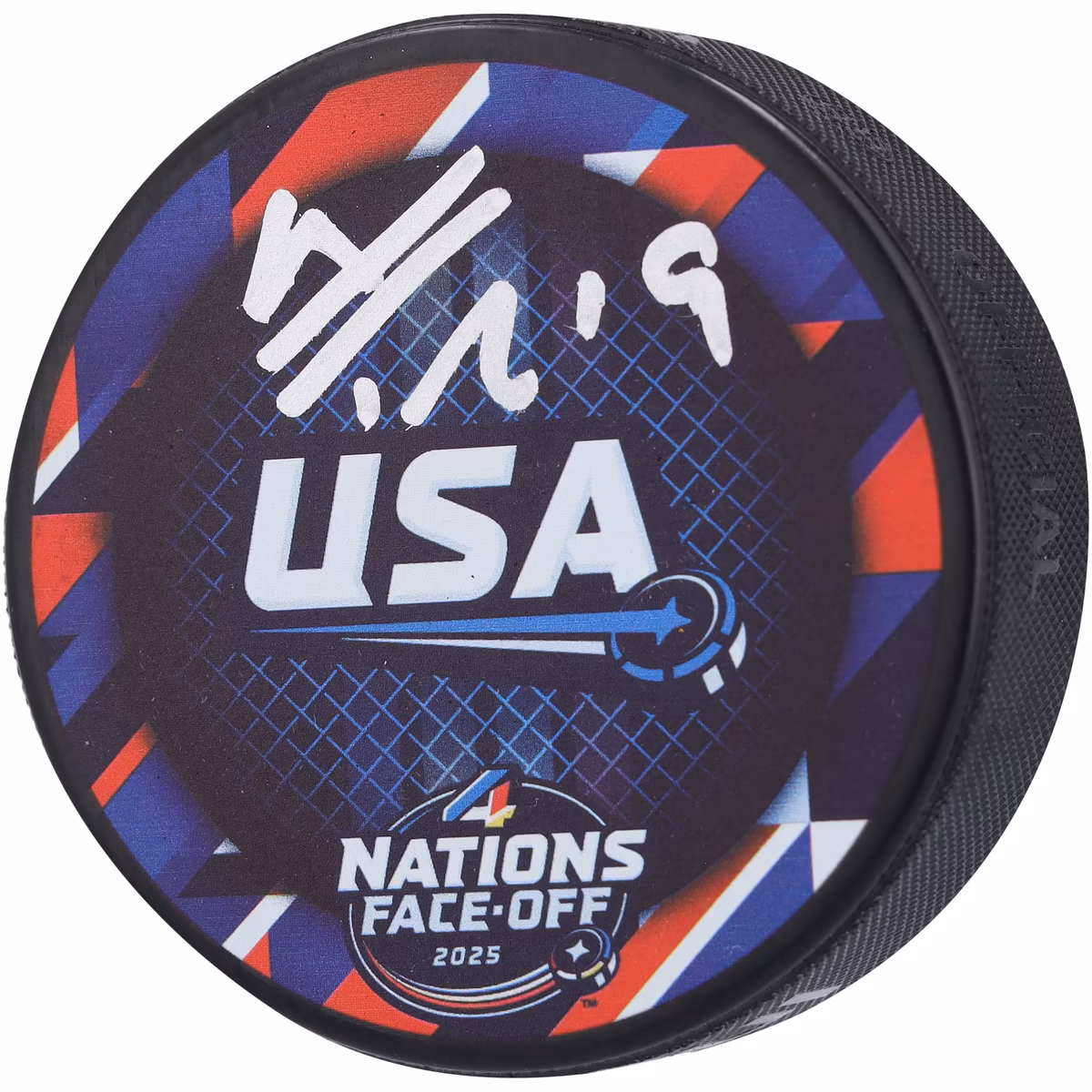 Matthew Tkachuk Florida Panthers Autographed Team USA 4 Nations Face-Off Hockey Puck