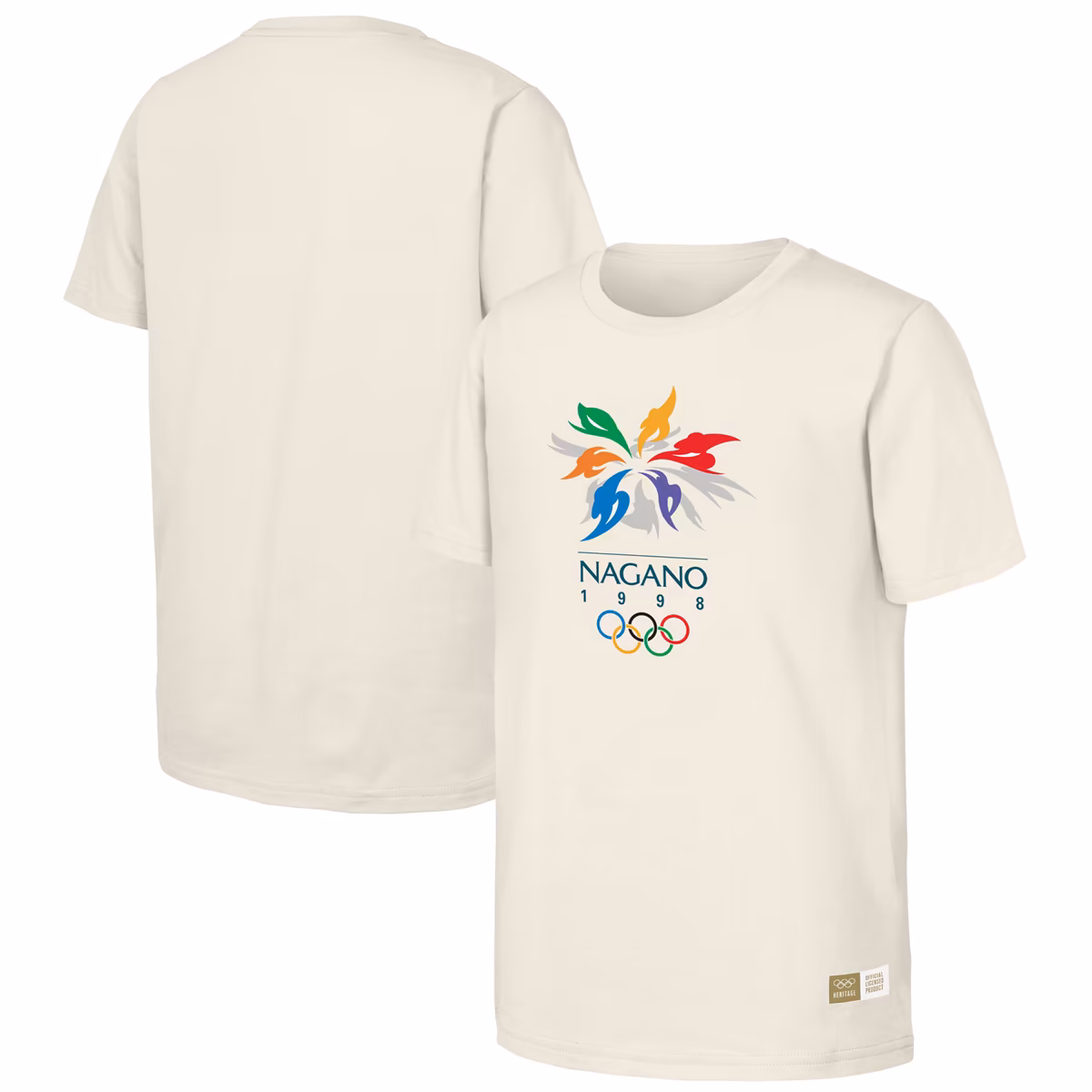 Men's Natural 1998 Nagano Games Olympic Heritage T-Shirt 8 Men's Natural 1998 Nagano Games Olympic Heritage T-Shirt