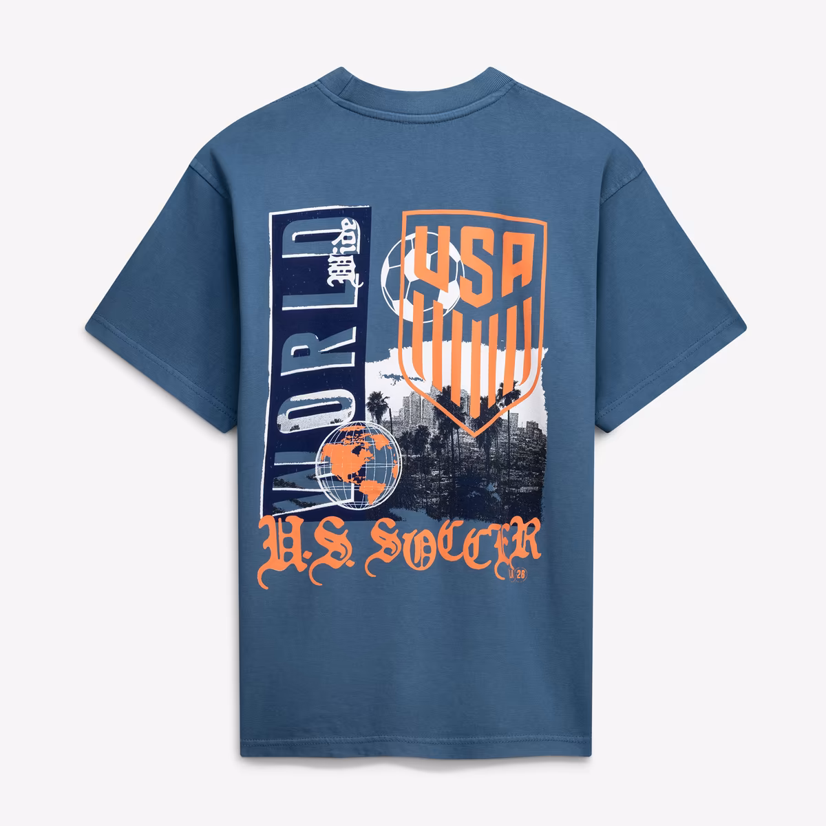 Unisex Uscape Apparel Blue Host City U.S. Soccer x Los Angeles 2026 Graffiti Vintage T-Shirt 3 Unisex Uscape Apparel Blue Host City U.S. Soccer x Los Angeles 2026 Graffiti Vintage T-Shirt