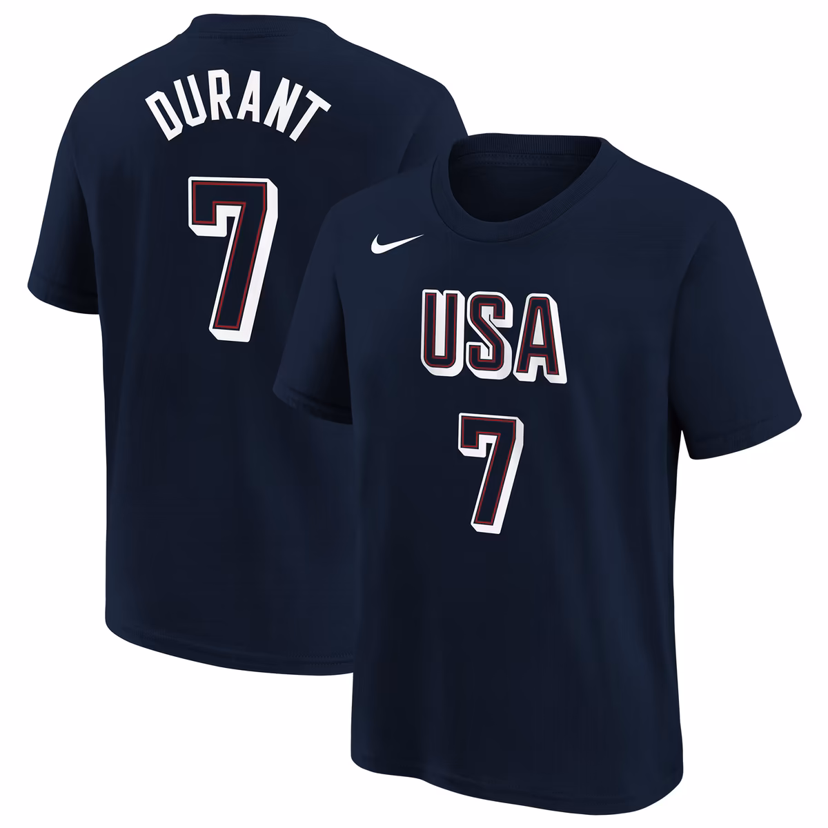 Youth Nike Kevin Durant Navy USA Basketball 2024 Summer Olympics Name & Number T-Shirt 9 Youth Nike Kevin Durant Navy USA Basketball 2024 Summer Olympics Name & Number T-Shirt