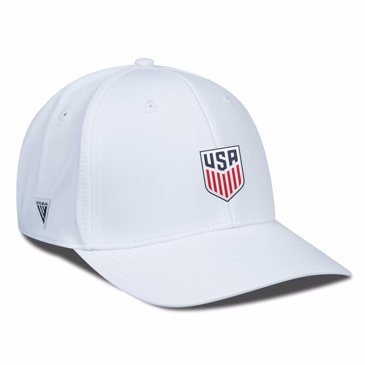 Men's Levelwear White USMNT Rise Patch Flex Hat 3 Men's Levelwear White USMNT Rise Patch Flex Hat