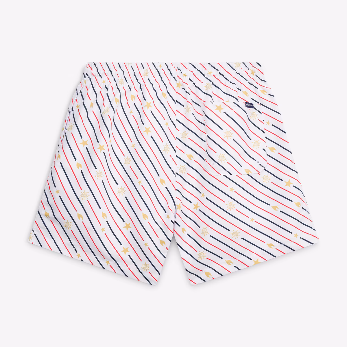 Men's Chubbies White Team USA The Life, Liberty & Candles Rigid Swim Trunk 2 Men's Chubbies White Team USA The Life, Liberty & Candles Rigid Swim Trunk