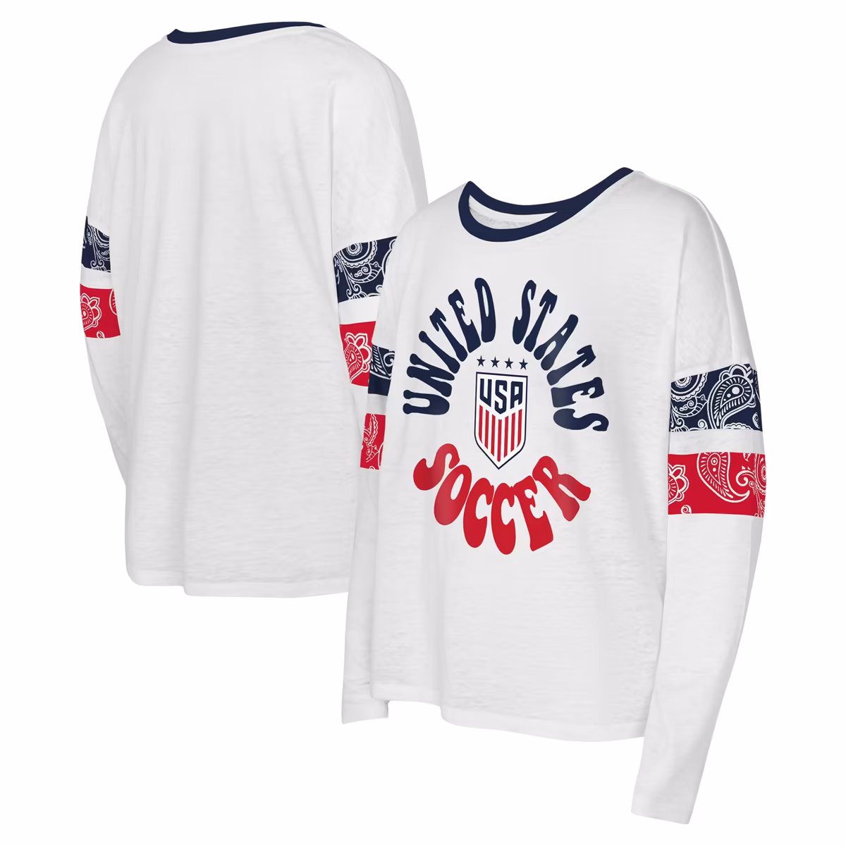 Girl's Ash USWNT Team First Long Sleeve T-Shirt