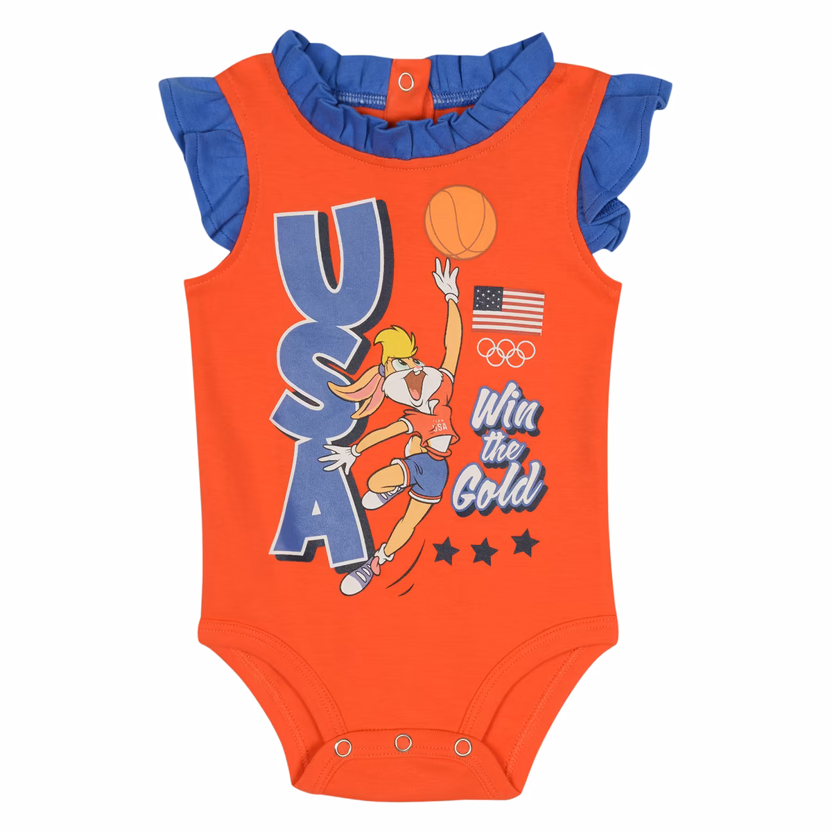 Girls Newborn & Infant  Red Team USA Looney Tunes Bodysuit and Bootie Set
