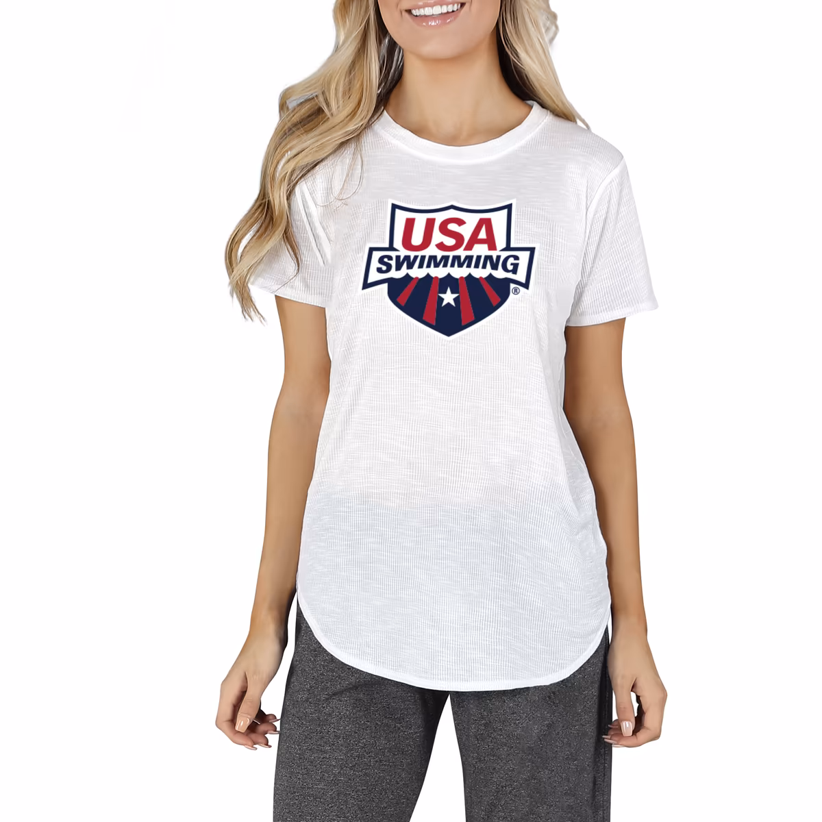 Women's Concepts Sport  White USA Swimming Gable Knit Top