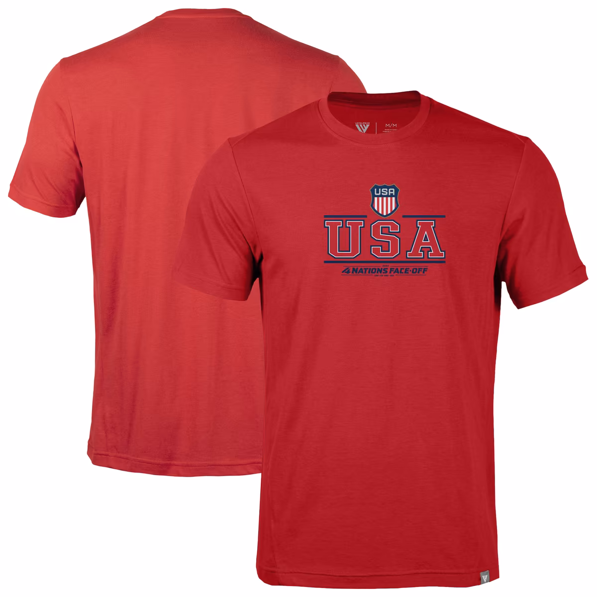 Men's Levelwear Red USA 2025 4 Nations Face-Off Thrive T-Shirt