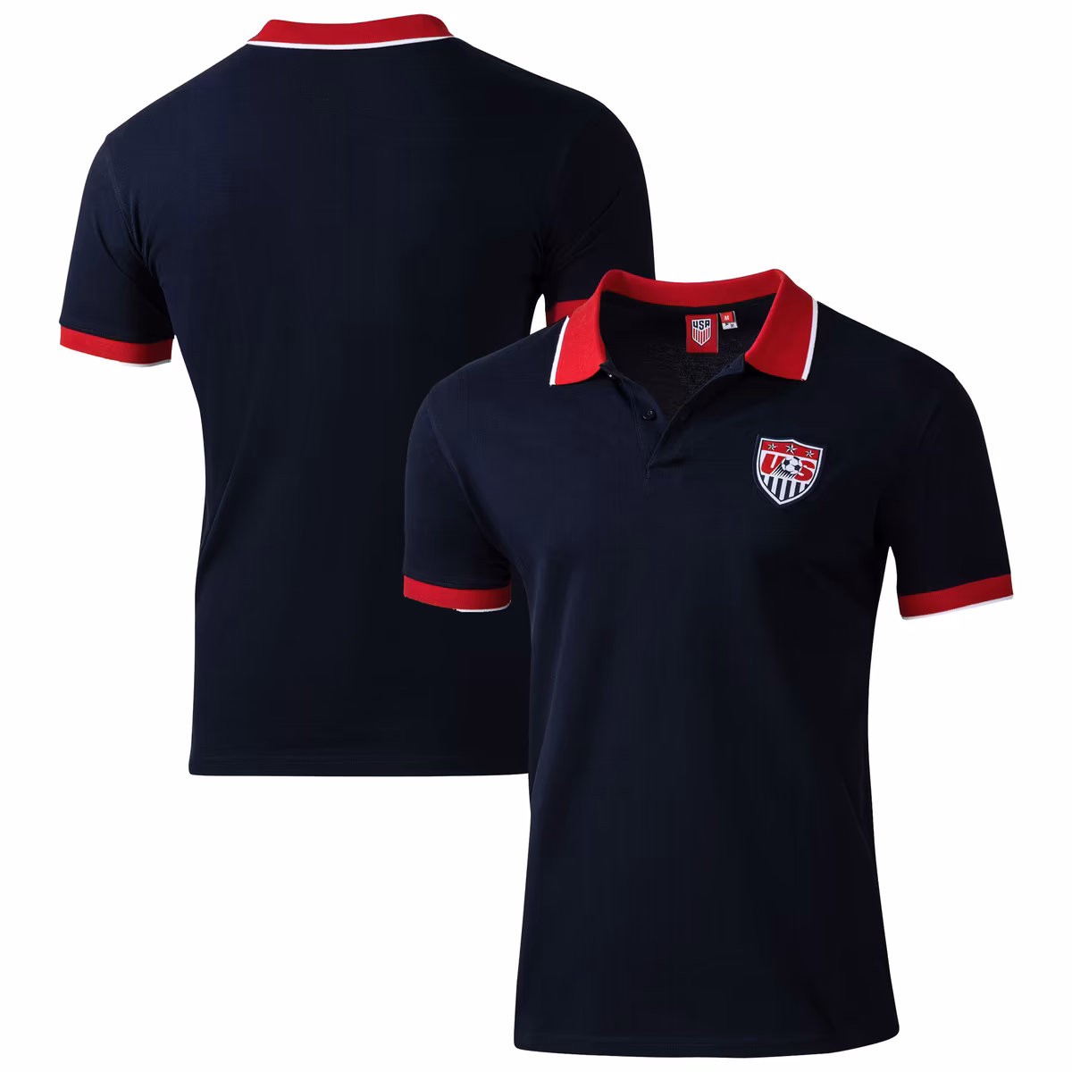 Men's Sport Design Sweden  Navy USMNT 2026 FIFA World Cup Pique Retro Polo Shirt