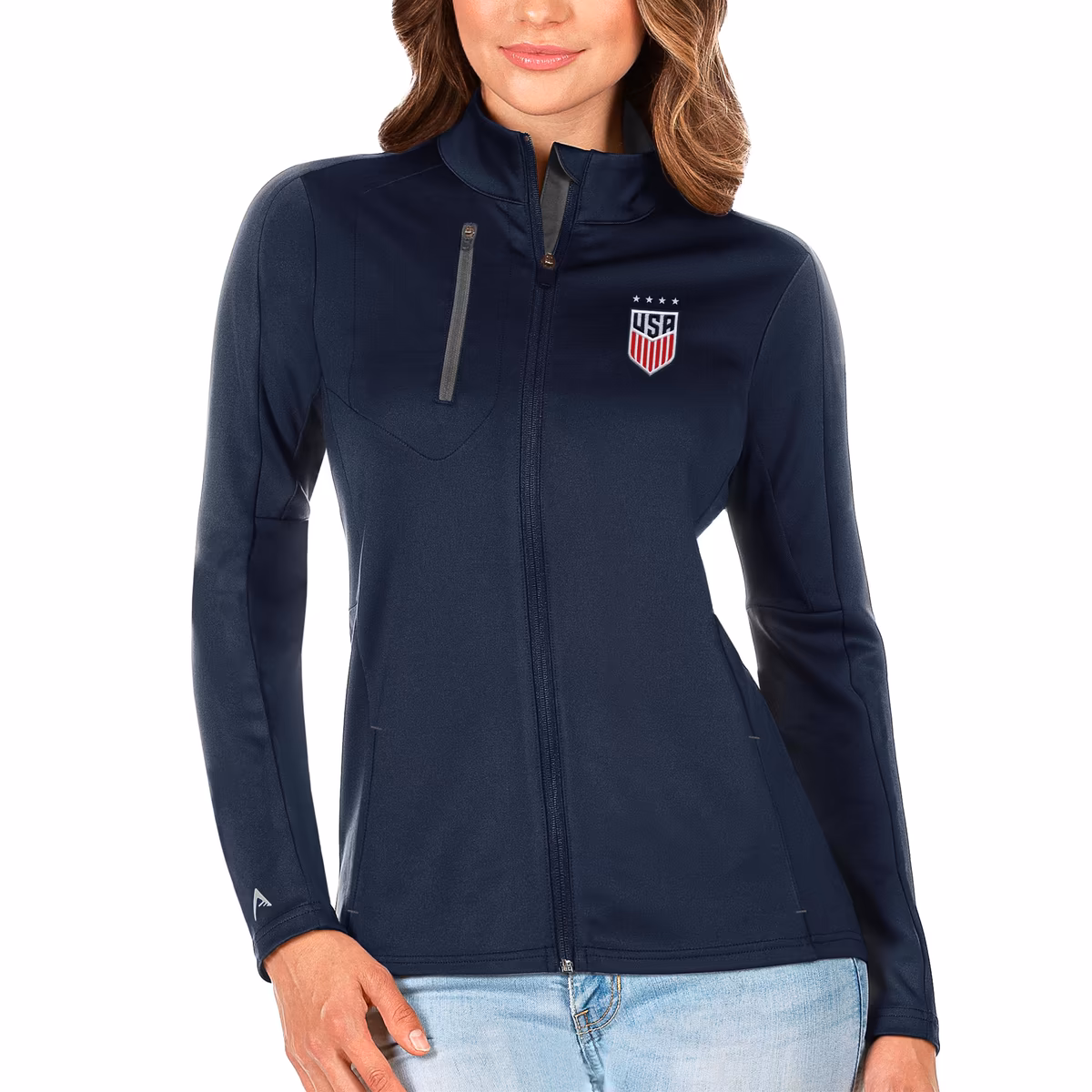 Women's Antigua Navy USWNT Generation Full-Zip Jacket 4 Women's Antigua Navy USWNT Generation Full-Zip Jacket