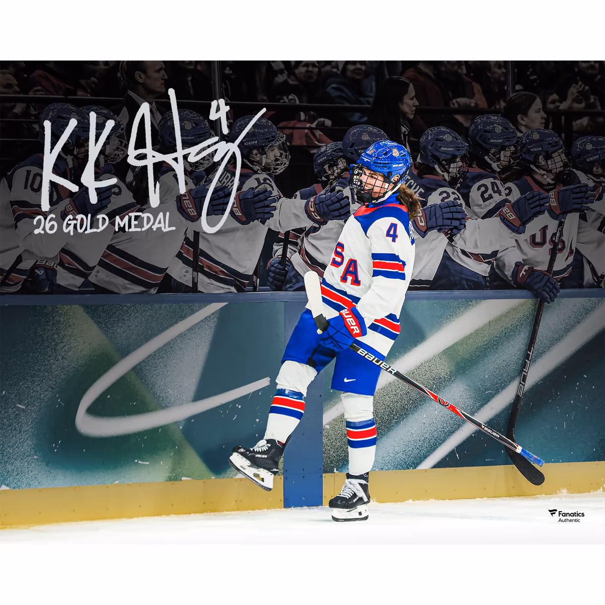 Caroline Harvey Team USA Autographed 16" x 20" 2026 Winter Olympics Celebration Photograph with "26 Gold Medal" Inscription