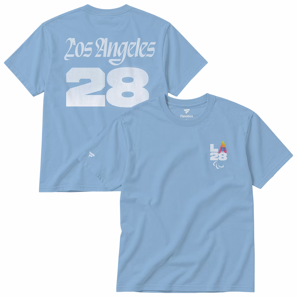 Unisex Fanatics Light Blue LA28 Summer Paralympics Superbloom Color Bar T-Shirt