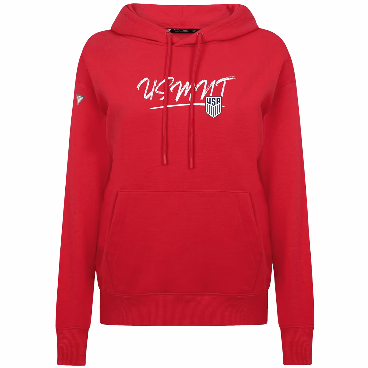 Women's Levelwear Red USMNT Adorn Express Pullover Hoodie