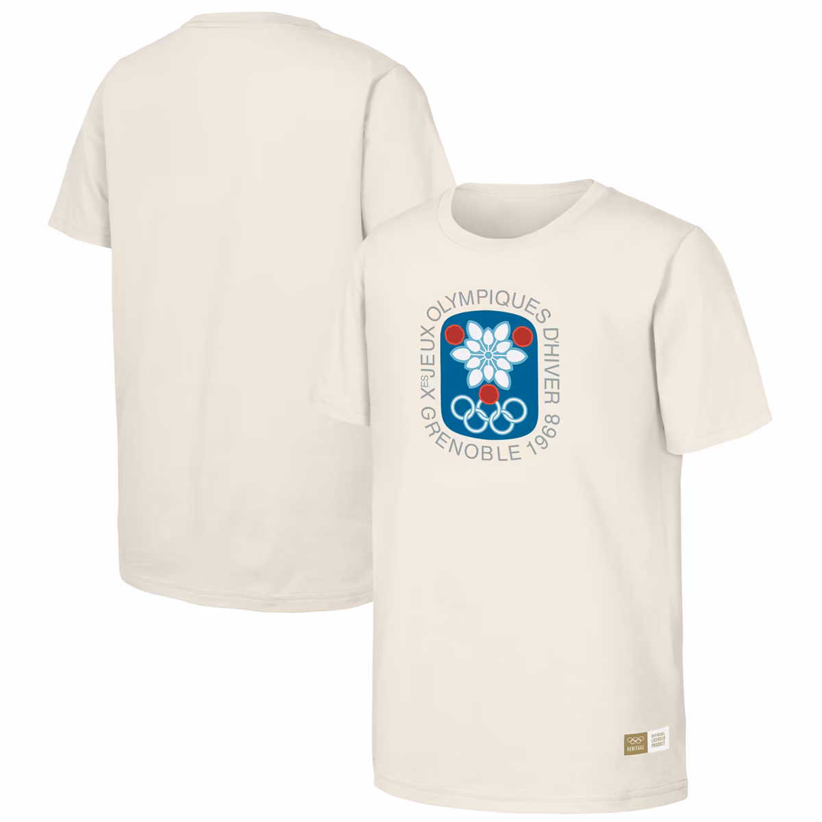 Men's Natural 1968 Grenbole Games Olympic Heritage T-Shirt 6 Men's Natural 1968 Grenbole Games Olympic Heritage T-Shirt