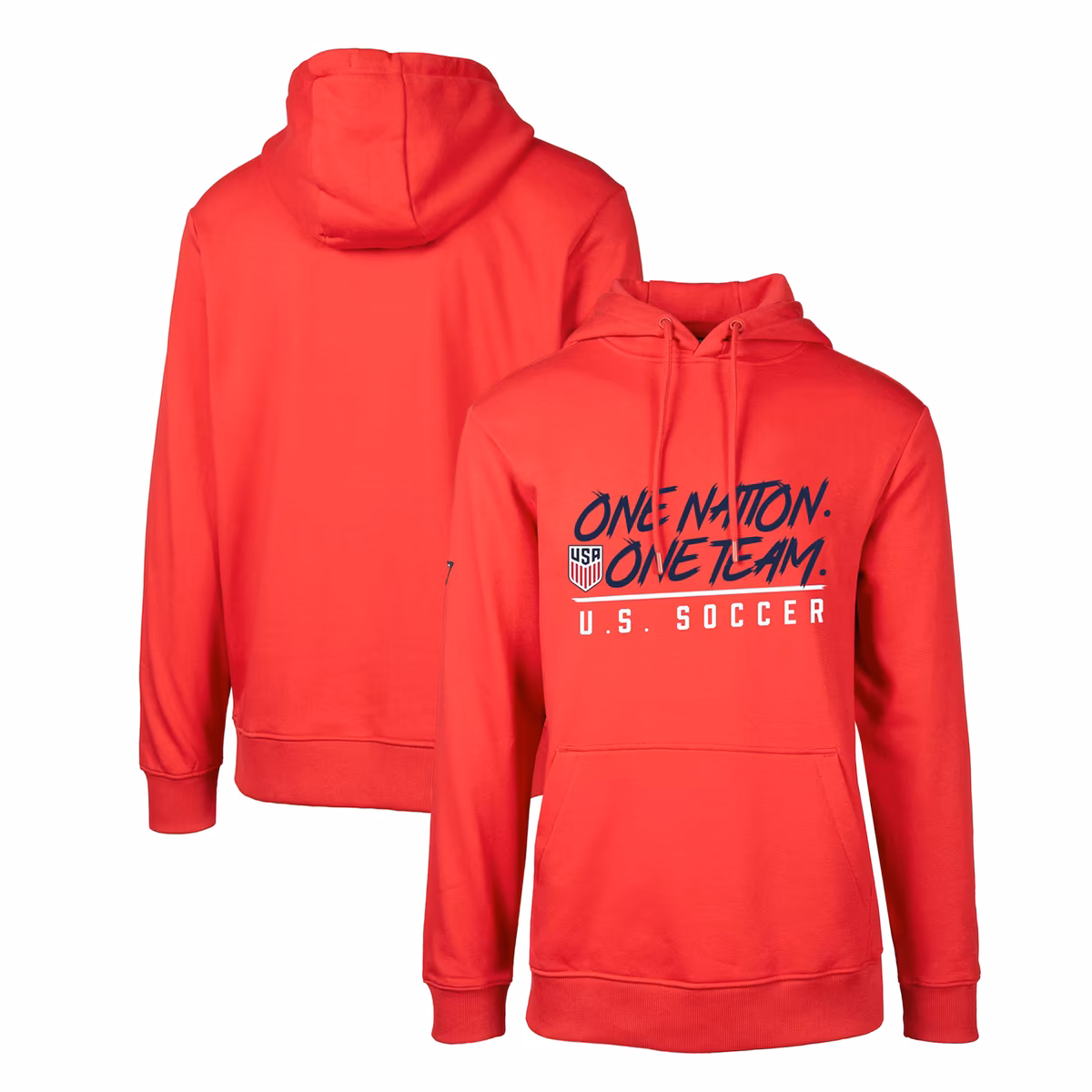 Men's Levelwear  Red USMNT Podium Touch Line Pullover Hoodie