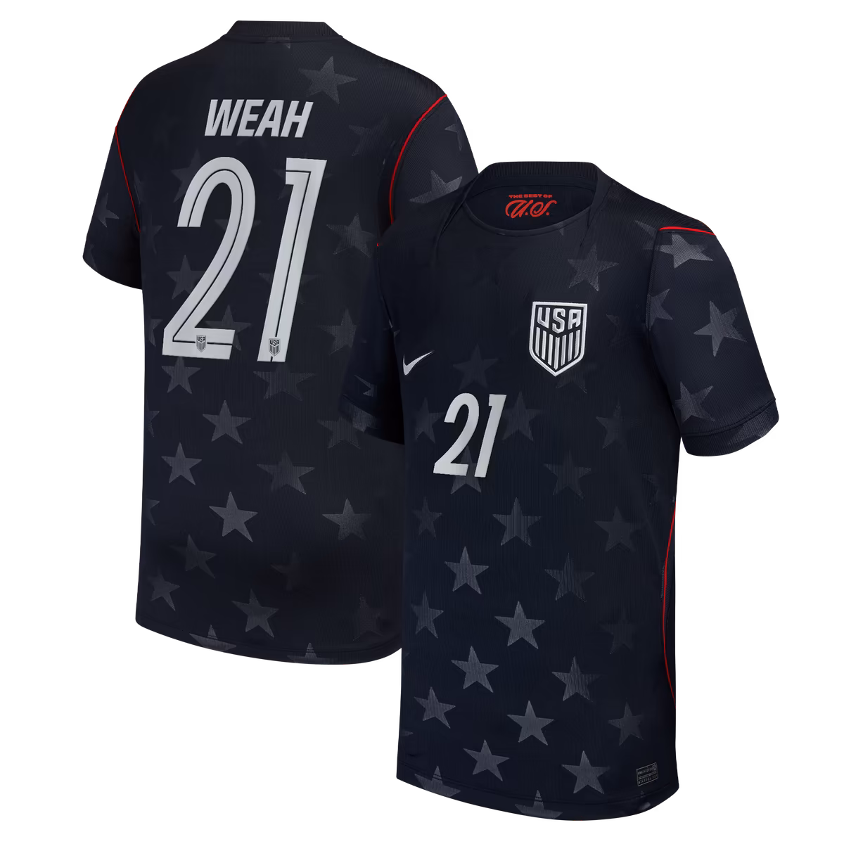 Youth Nike Timothy Weah Blue USMNT 2026 Away Stadium Replica Jersey