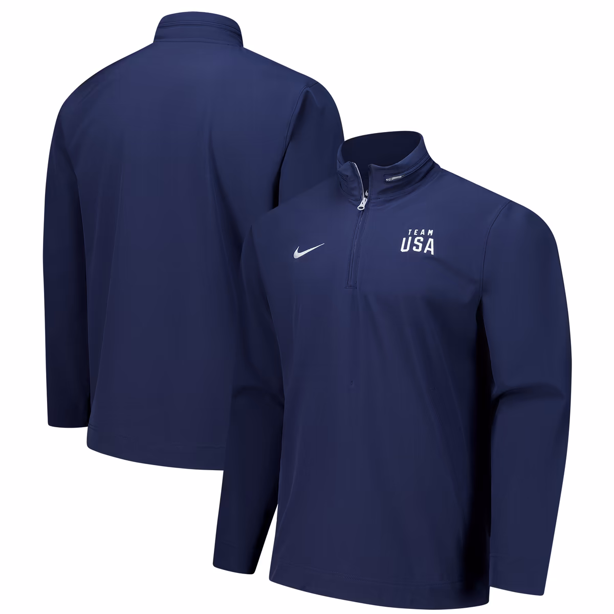 Men's Nike Navy Team USA Lightweight Coach Half-Zip Jacket