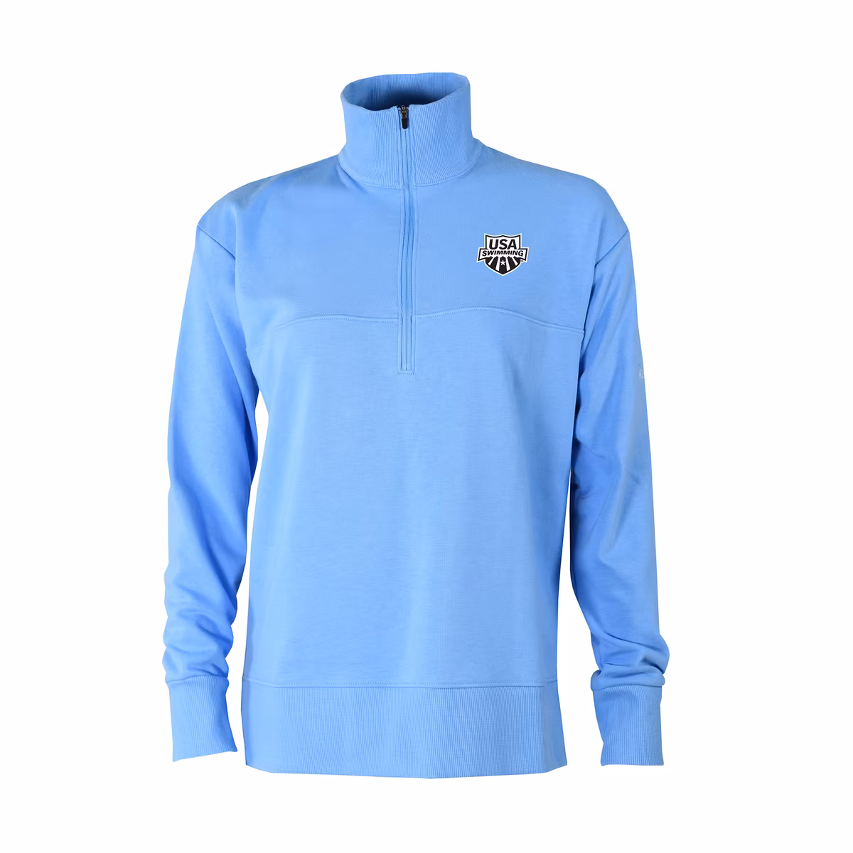 Women's Columbia Blue USA Swimming Birchwood Hills Quarter-Zip Pullover