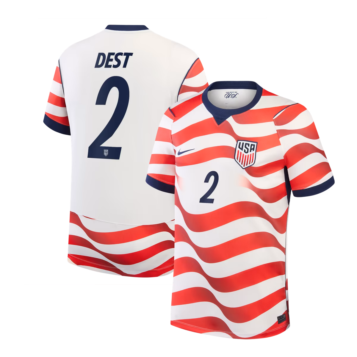 Men's Nike Sergiño Dest White USMNT 2026 Home Stadium Replica Jersey