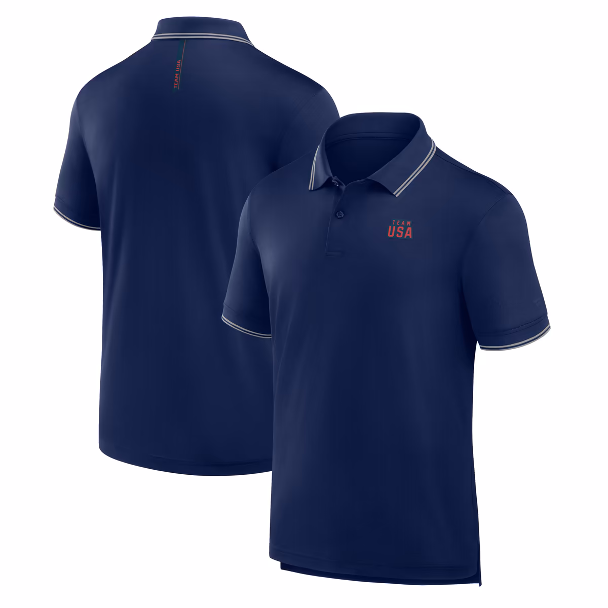 Men's Fanatics Athletic Navy Team USA Front Office Move Mono Pique Polo 7 Men's Fanatics Athletic Navy Team USA Front Office Move Mono Pique Polo