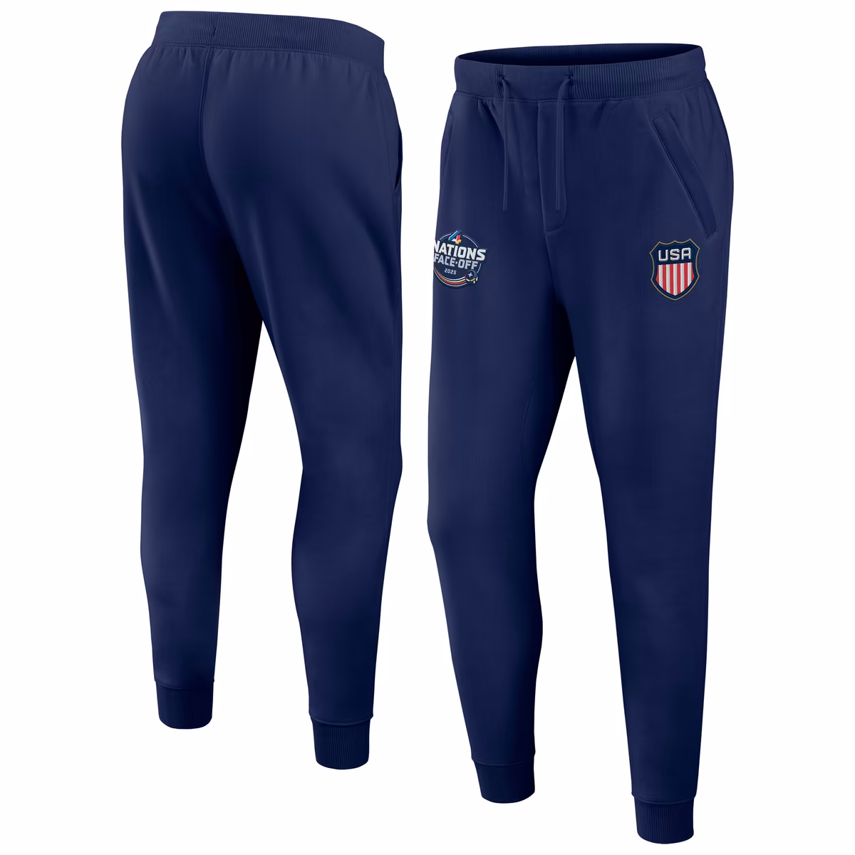 Men's Fanatics Athletic Navy USA 2025 4 Nations Face-Off Authentic Pro Fleece Sweatpants