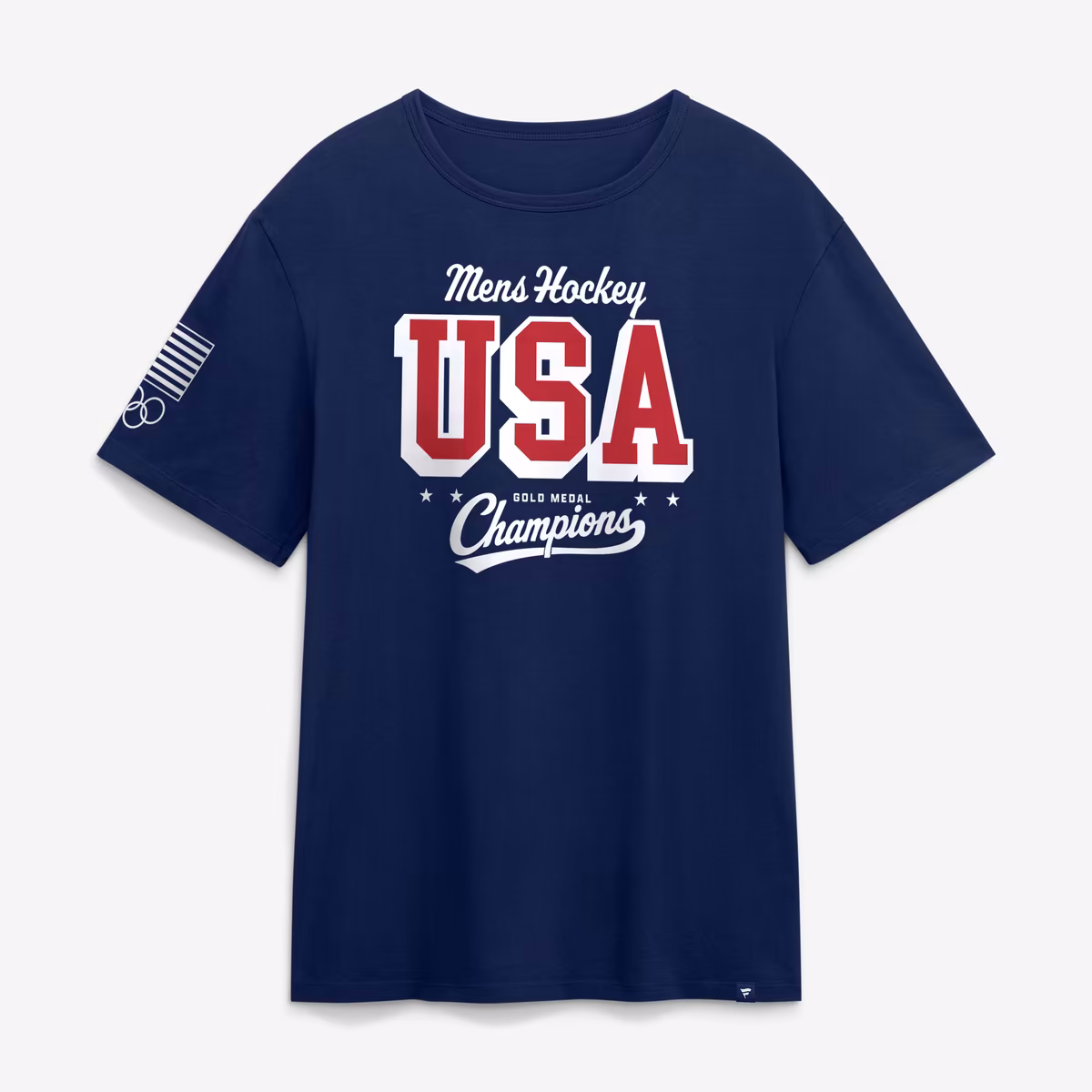 Men's Fanatics Athletic Navy US Men's Olympic Hockey 2026 Winter Olympics Gold Medal Winner Patriotic T-Shirt