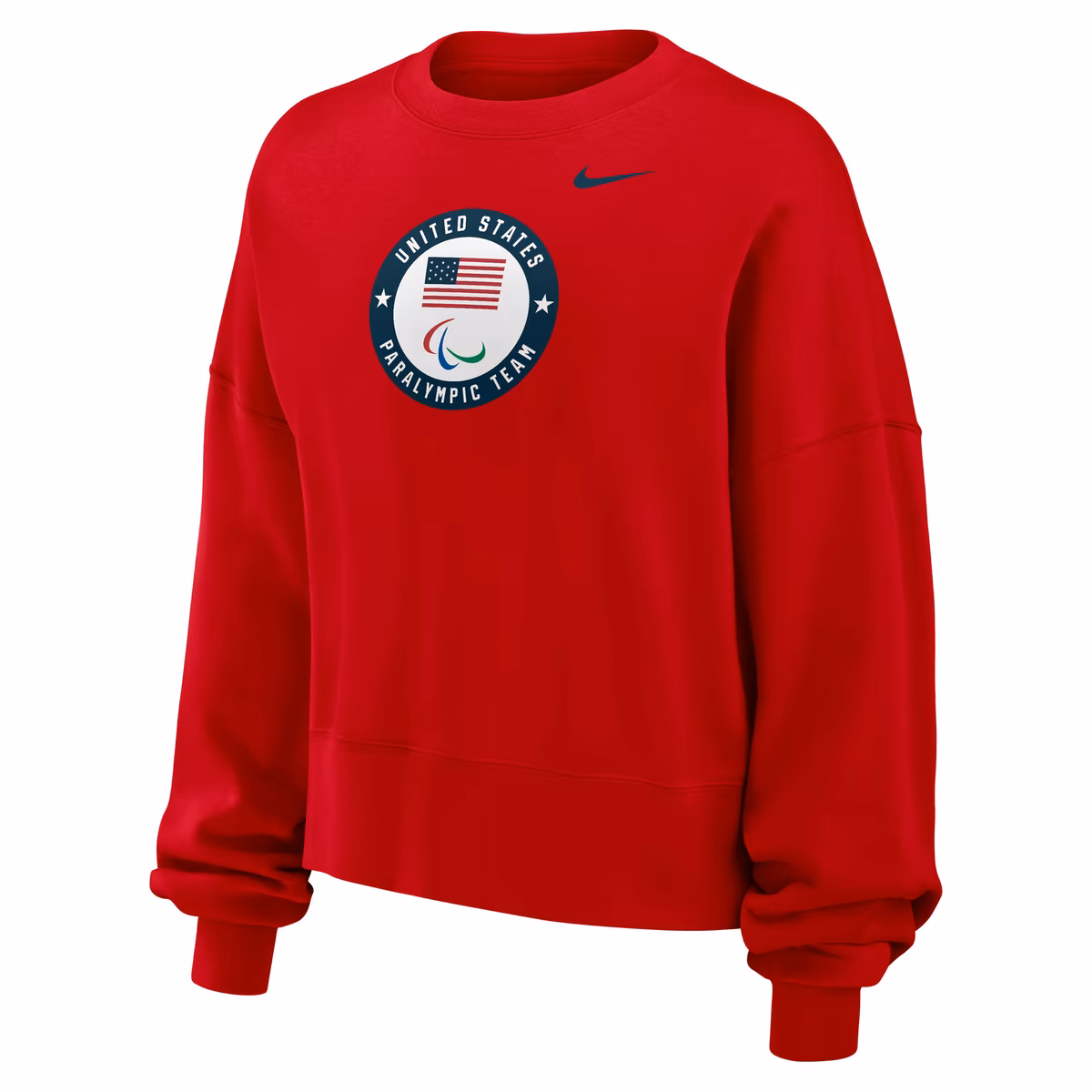 Women's Nike Red U.S. Paralympics Oversized Phoenix Fleece Sweatshirt 2 Women's Nike Red U.S. Paralympics Oversized Phoenix Fleece Sweatshirt