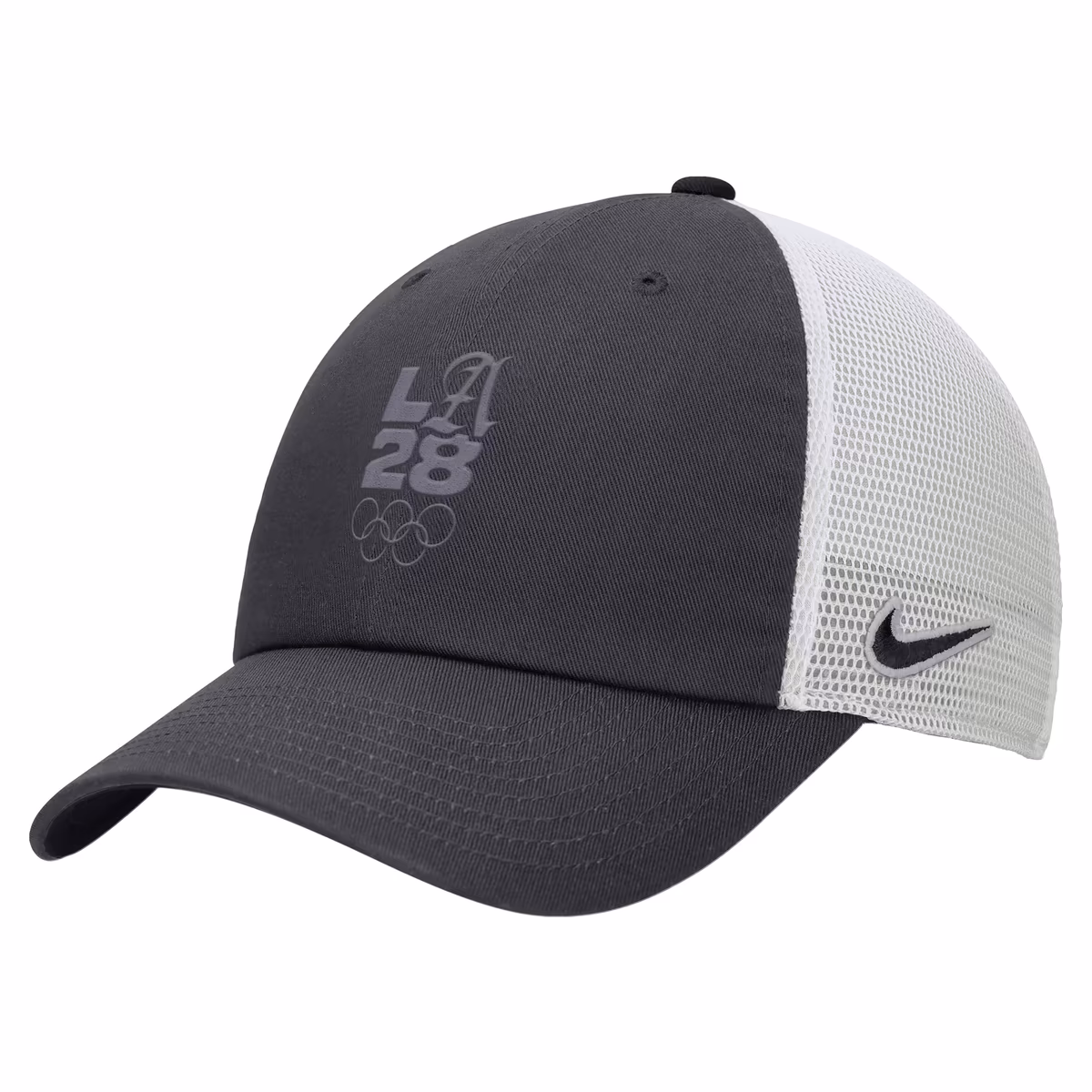 Men's Nike Anthracite/White LA28 Summer Olympics Club Trucker Adjustable Hat