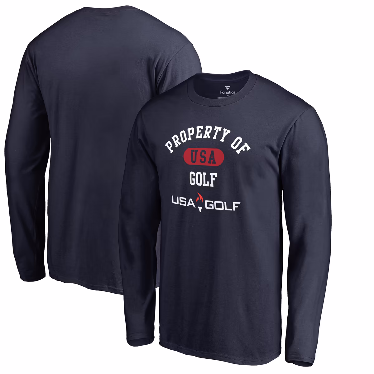 Men's Navy USA Golf Property Of Long Sleeve T-Shirt